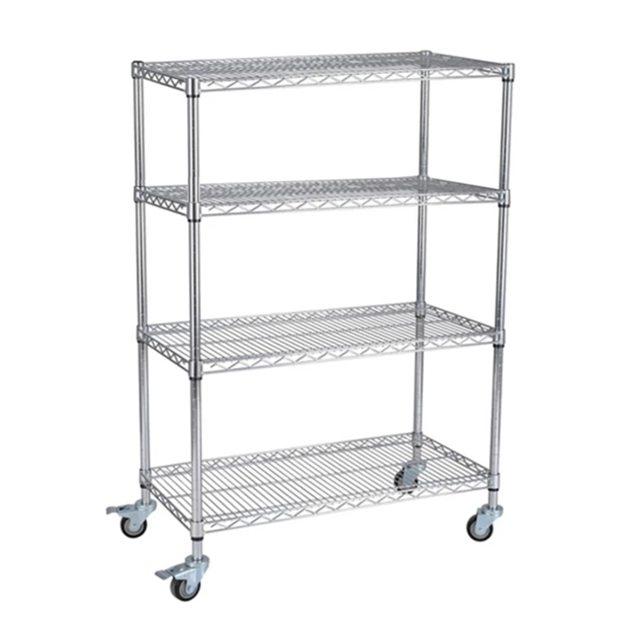 Étagère mobile grillagée quatre niveaux LN-1530608 / 1050